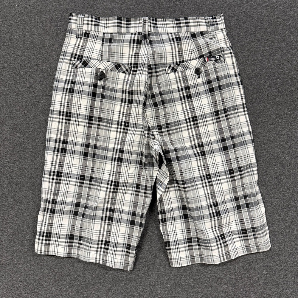 Vintage Southpole Plaid Shorts Mens 34 Black White Good Y2K Skater Streetwear - Picture 6 of 7